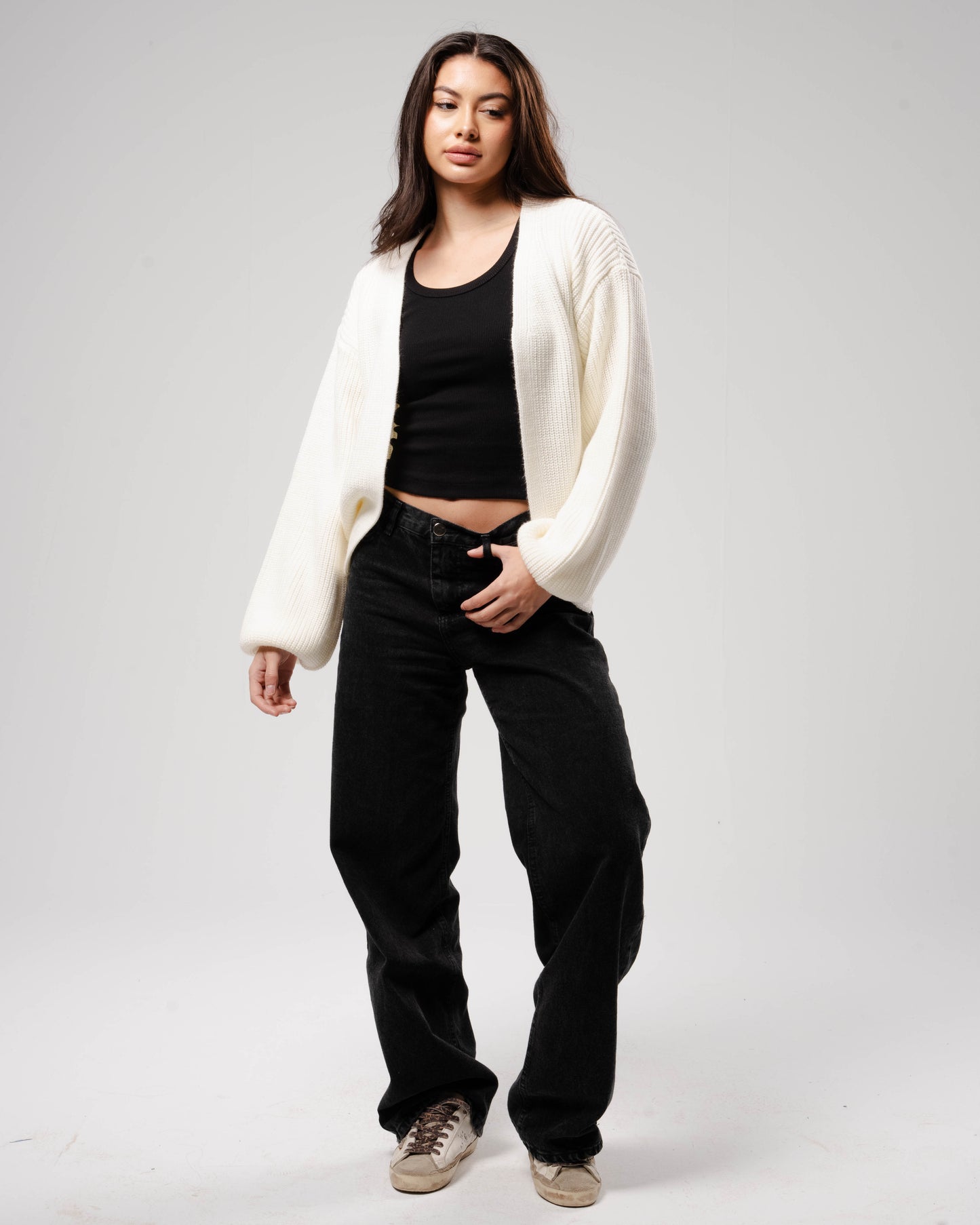 'Nuages' Cardigan in White