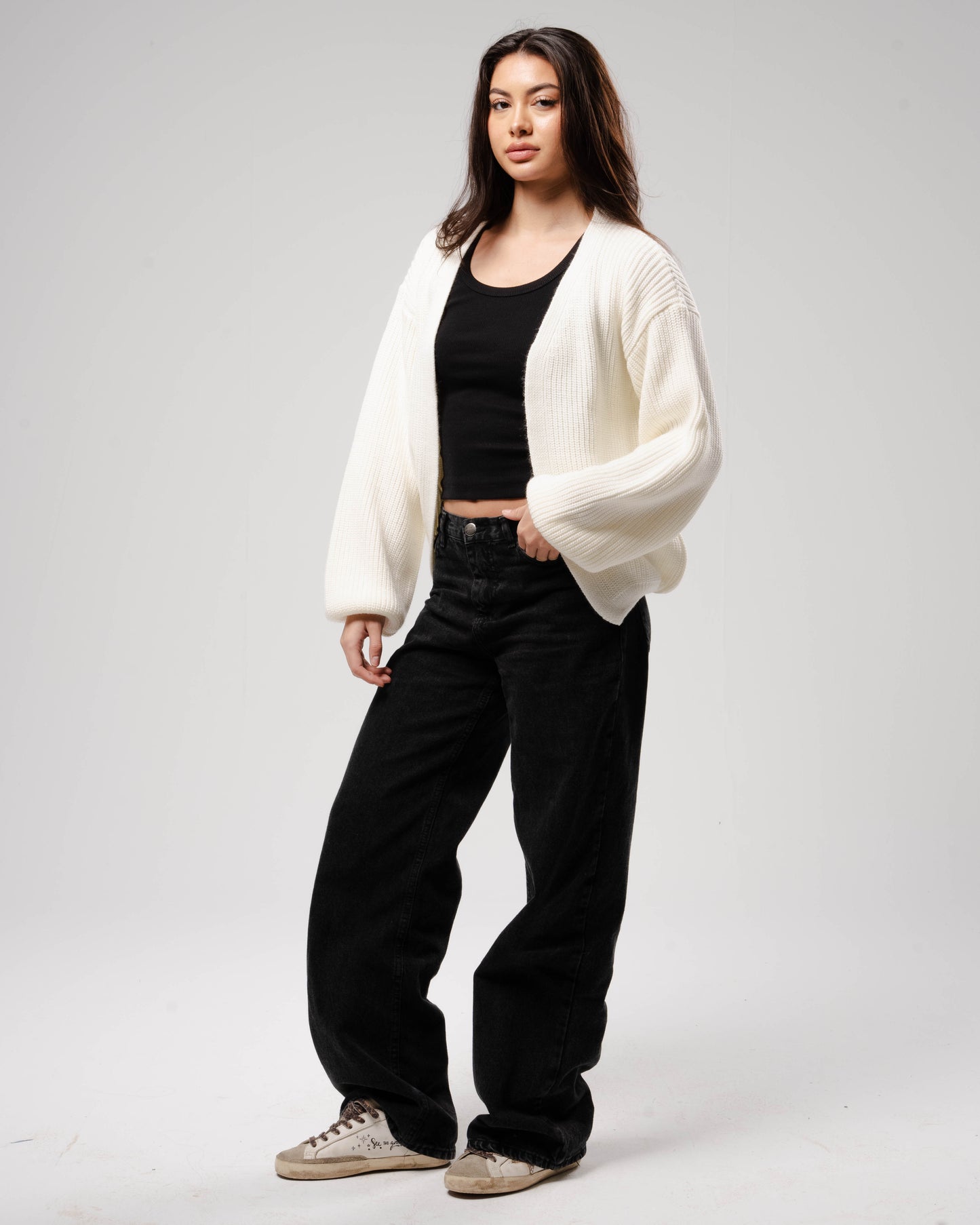 'Nuages' Cardigan in White