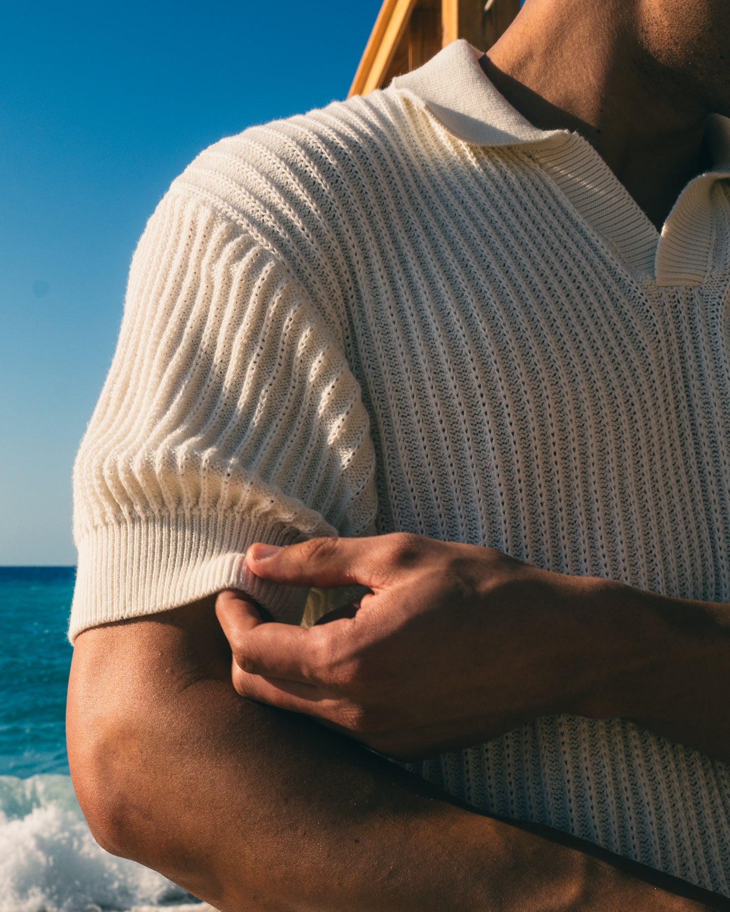 'Brume' Knitted Polo