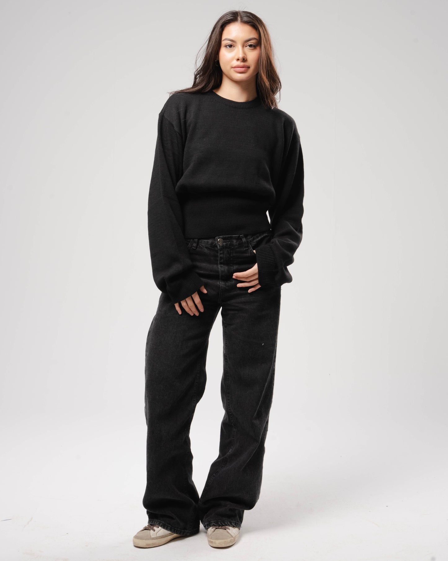 'Nuages' Fitted Top in Black