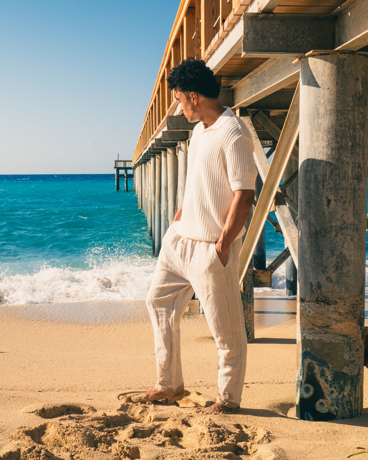 'Brume' Knitted Polo