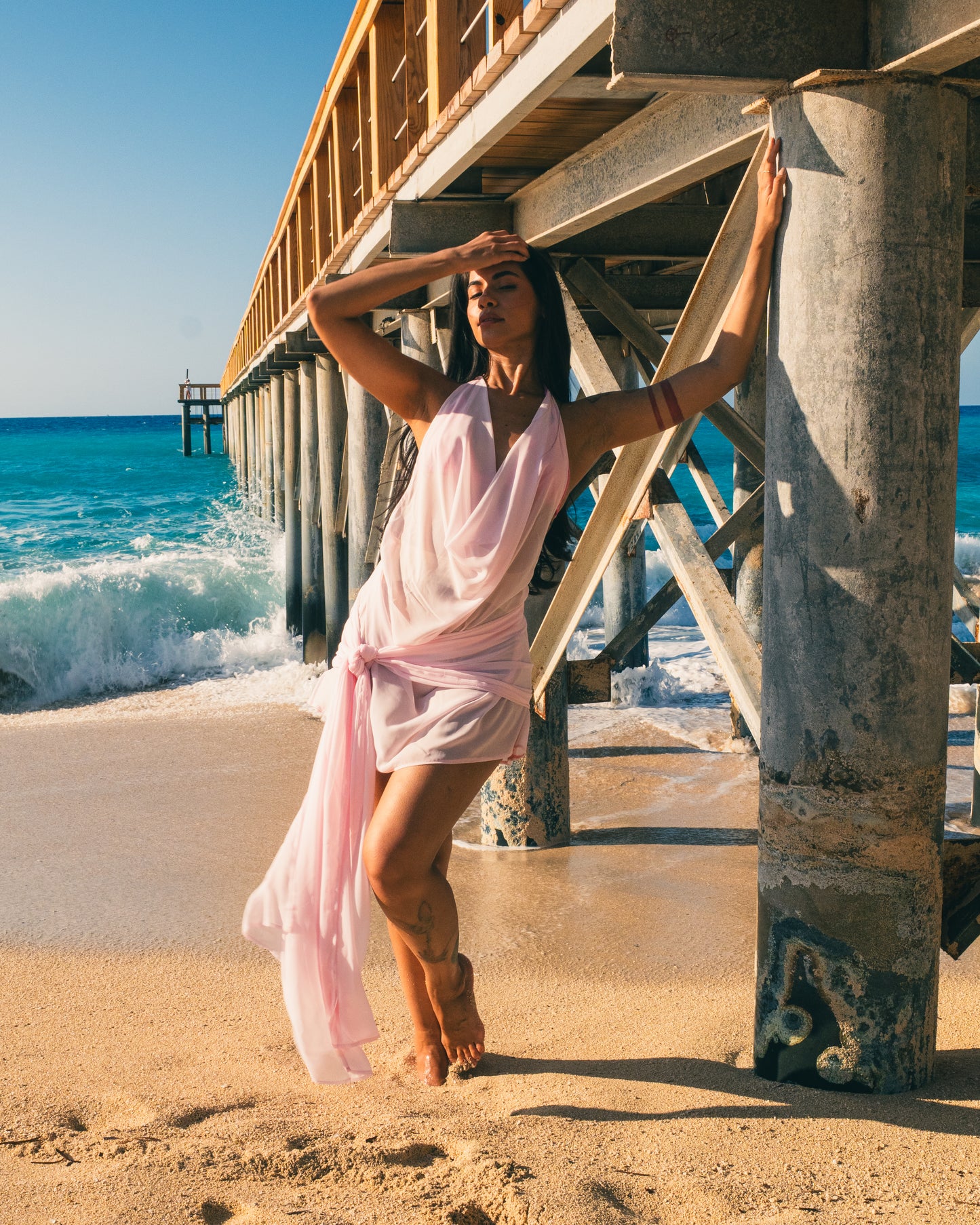 'L'Aube' Beach Cover-Up in Pink