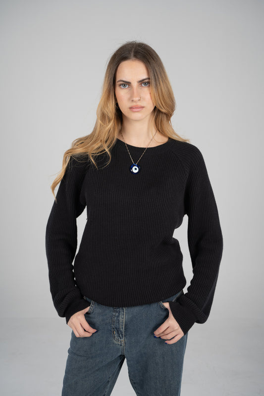 'Nuages' Crewneck in Black (Unisex)