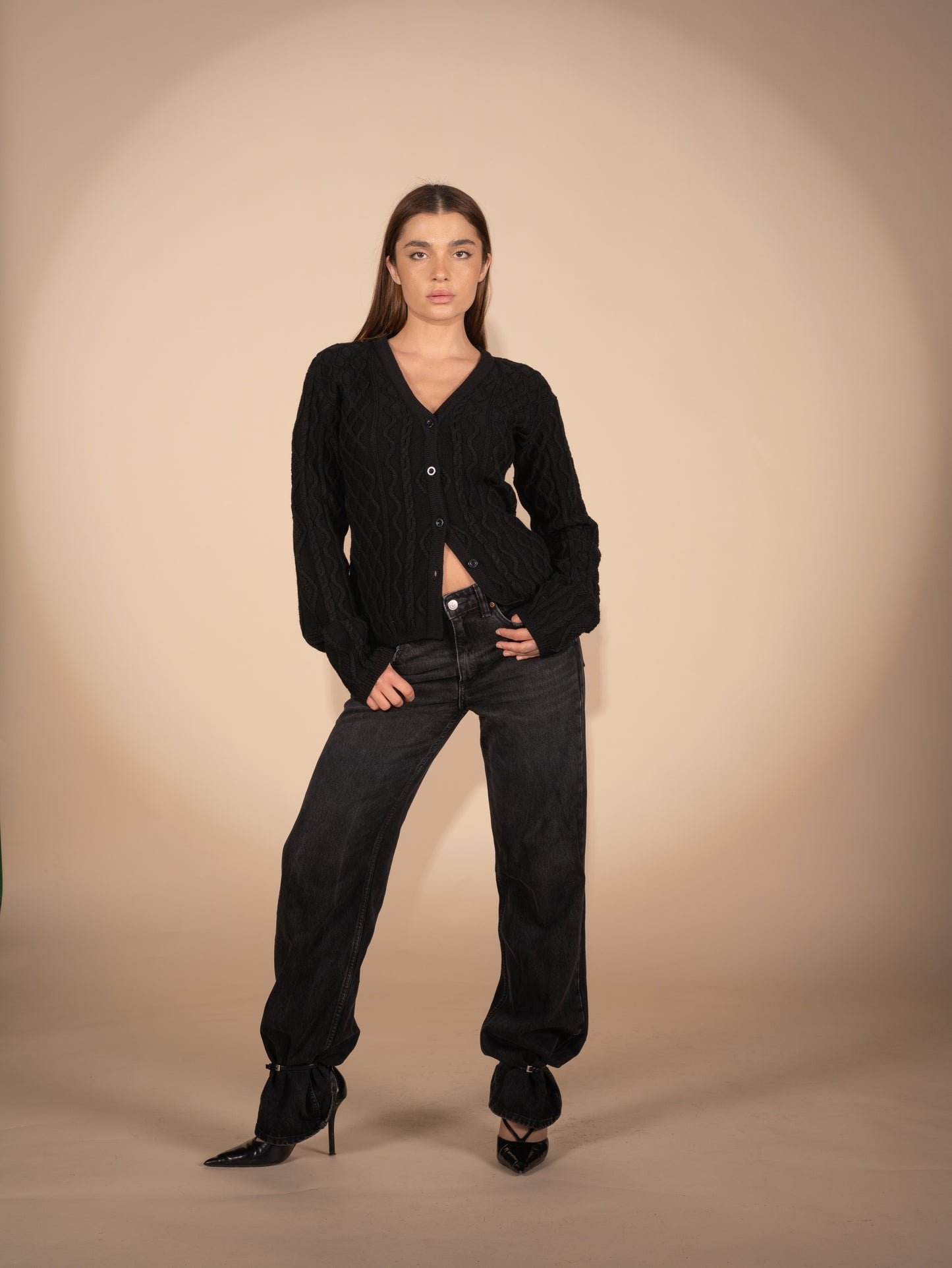 'Croisé' Fitted Cardigan