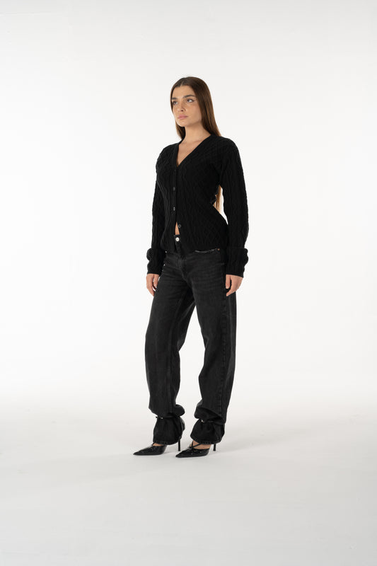 'Croisé' Fitted Cardigan