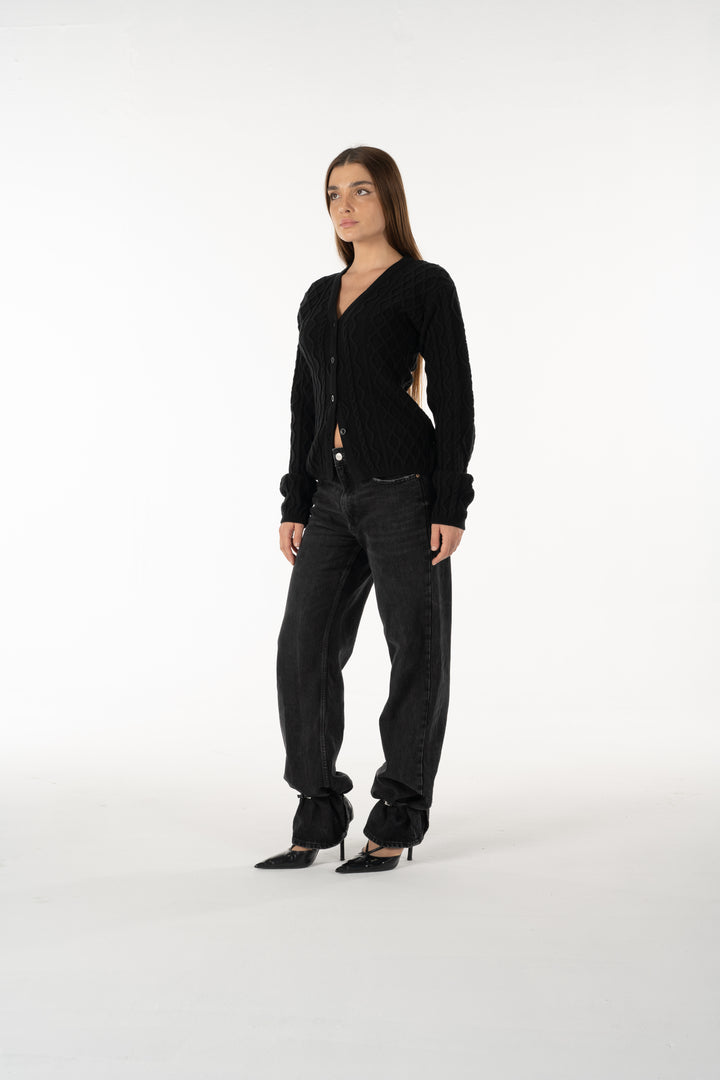 'Croisé' Fitted Cardigan