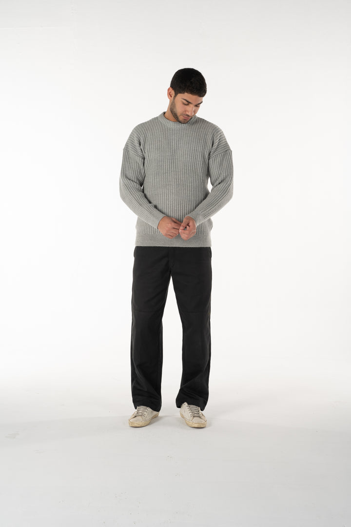 'Fond' Crewneck in Grey