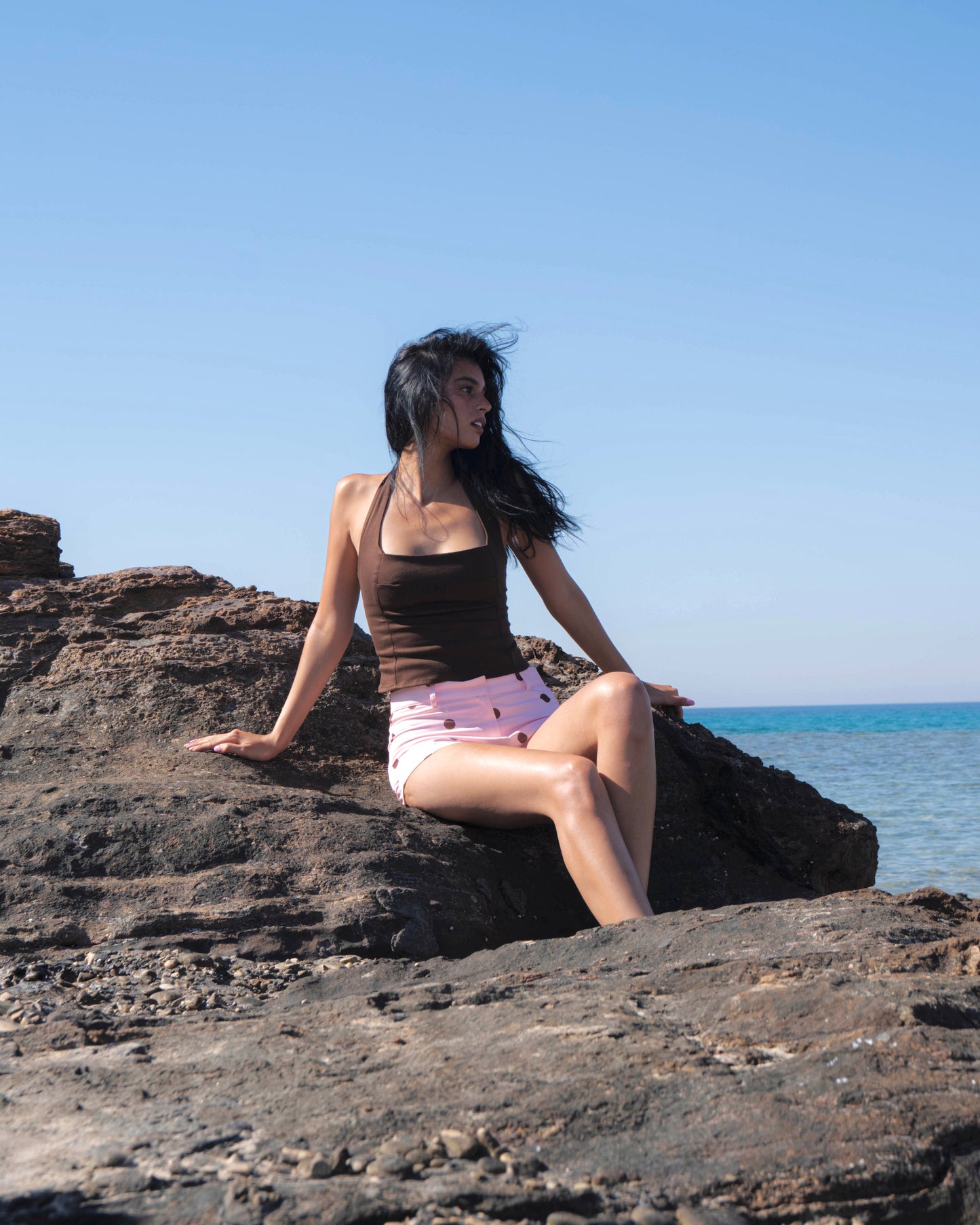'Corail' Top (Brown)