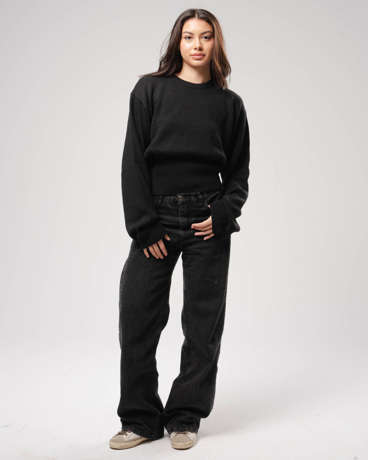 'Nuages' Fitted Top in Black