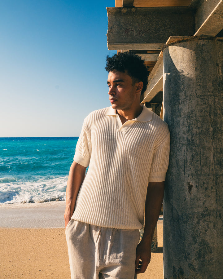 'Brume' Knitted Polo