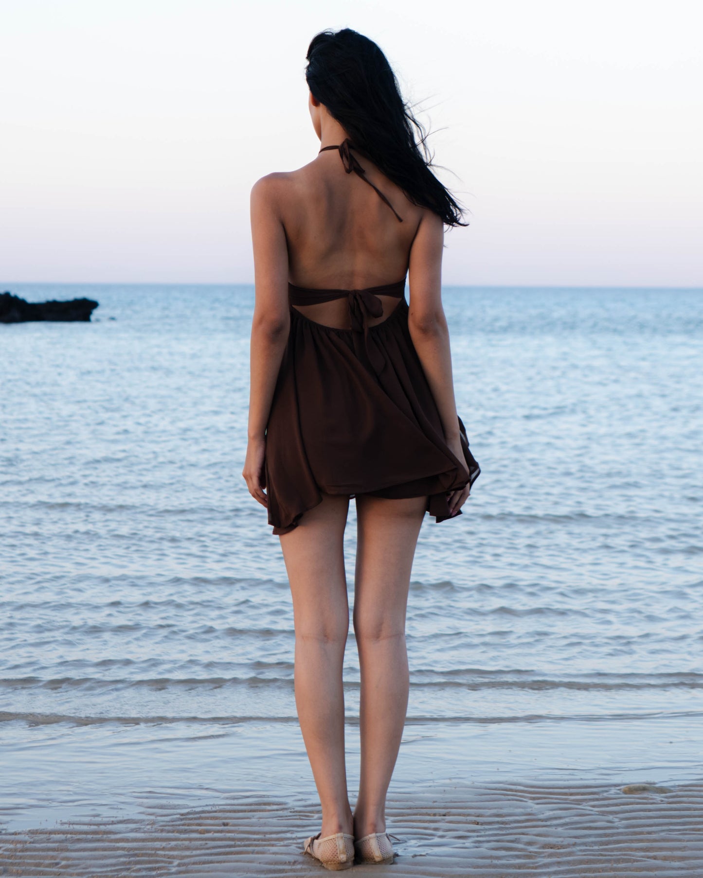 'Coquille' Dress (Brown)