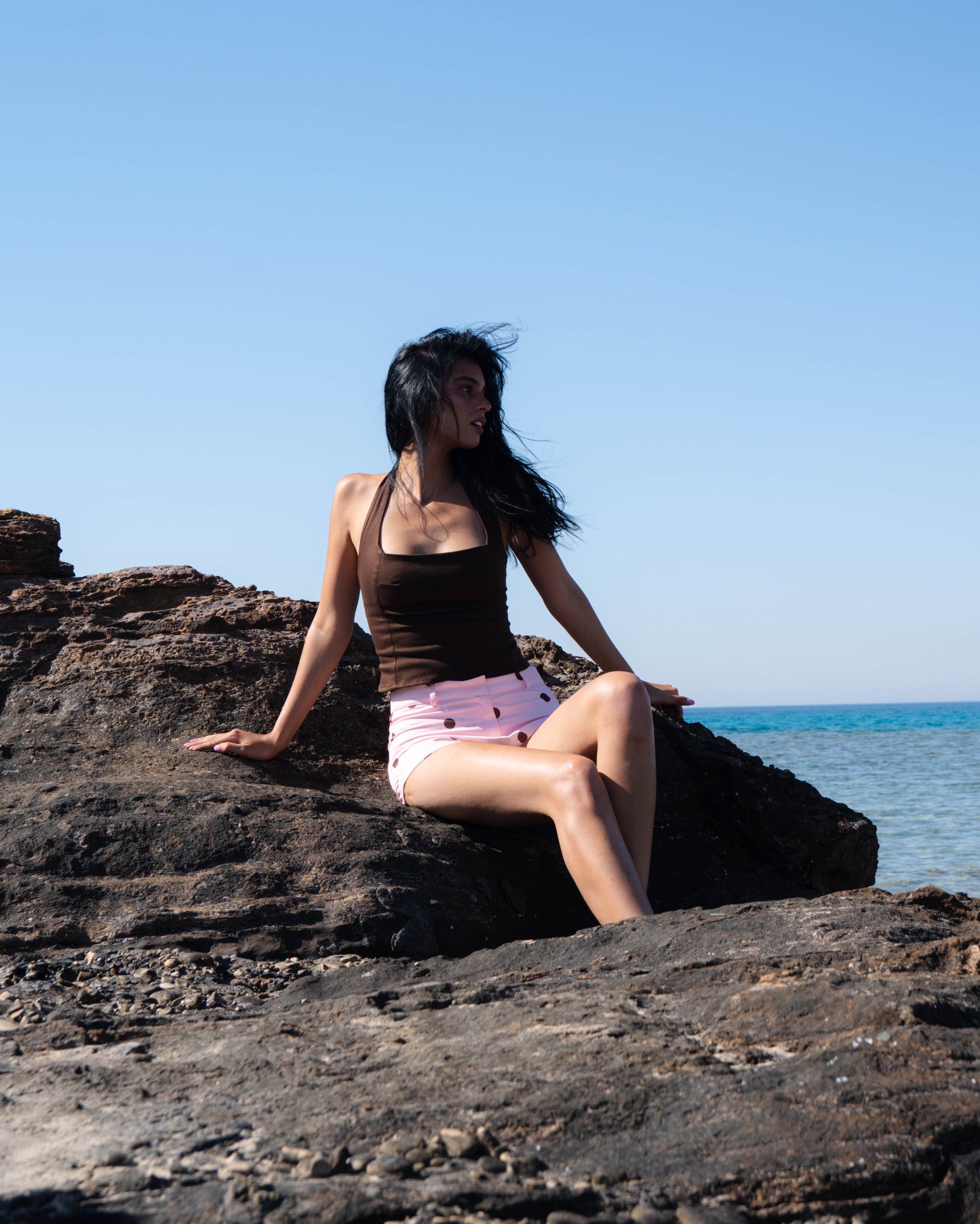 'Corail' Top (Brown)